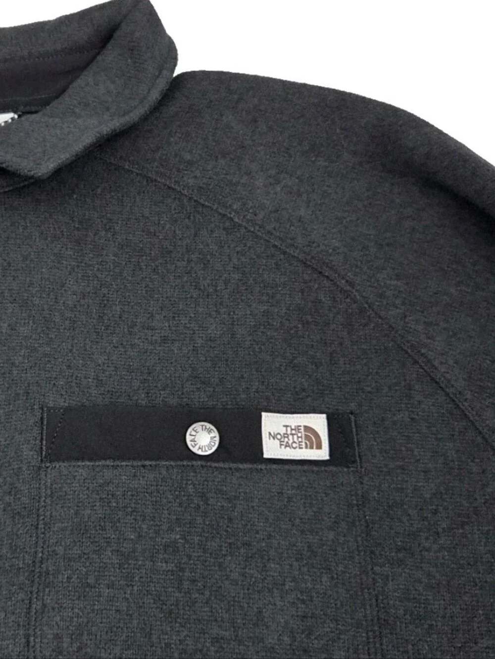 The North Face Gordon Lyons Shacket Fleece Casual Men's Size XL Heather Black